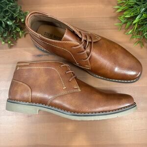 Steve Madden Men's P-Symin Cognac Chukka Boots Size 9 | LIKE NEW IN BOX!
